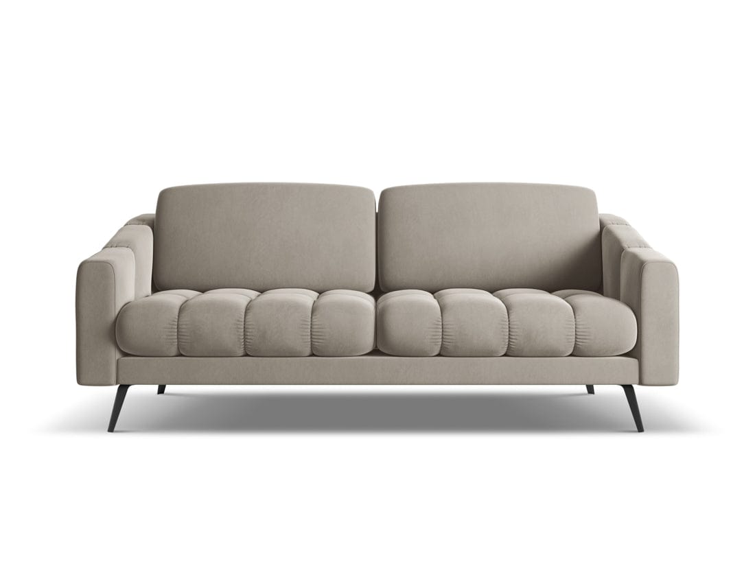 Makamii Canapea Fixa, 3 locuri, Tapitata cu Stofa, Nalu Velvet 3S-1, l202xA95xH80 cm