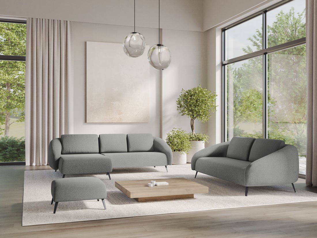 Makamii Canapea Fixa, 3 locuri, Tapitata cu Stofa, Nani 3S-5, l196xA99xH82 cm