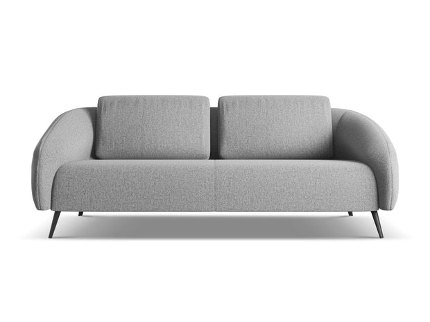 Makamii Canapea Fixa, 3 locuri, Tapitata cu Stofa, Nani 3S-C6 Gri Deschis / Negru, l196xA99xH82 cm