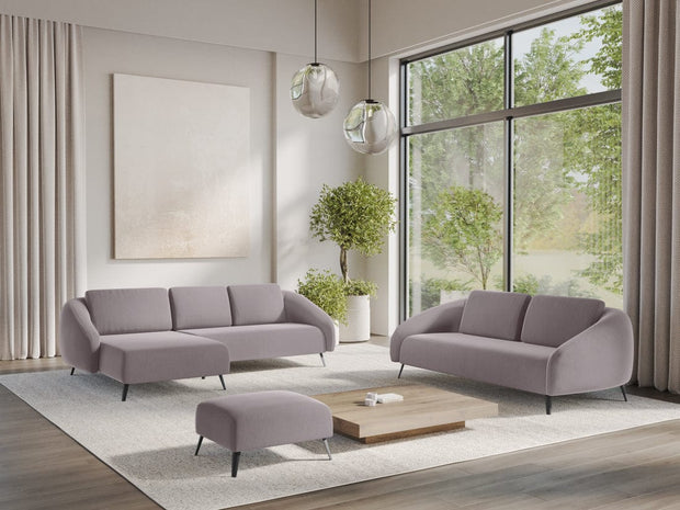 Makamii Canapea Fixa, 3 locuri, Tapitata cu Stofa, Nani Velvet 3S-3, l196xA99xH82 cm