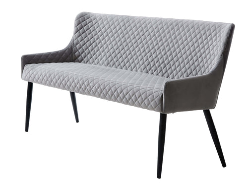 Unique Furniture A/S Canapea Fixa, 3 locuri, tapitata cu stofa, Ottowa Velvet Gri / Negru, l160xA60xH82 cm
