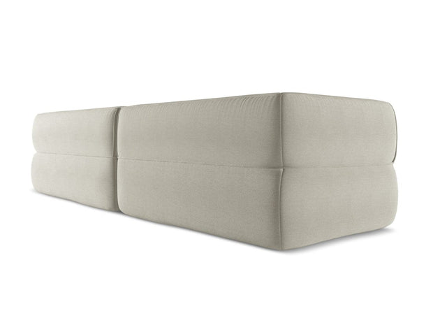 Makamii Canapea Fixa, 4 locuri, Tapitata cu Stofa, Liko 4S-C5 Bej Deschis / Negru, l280xA95xH74 cm