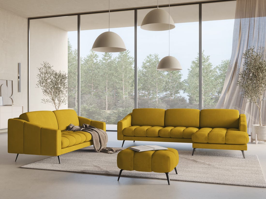 Makamii Canapea Fixa, 4 locuri, Tapitata cu Stofa, Nalu 4S-2, l238xA95xH80 cm