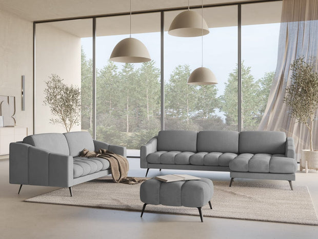 Makamii Canapea Fixa, 4 locuri, Tapitata cu Stofa, Nalu 4S-2, l238xA95xH80 cm