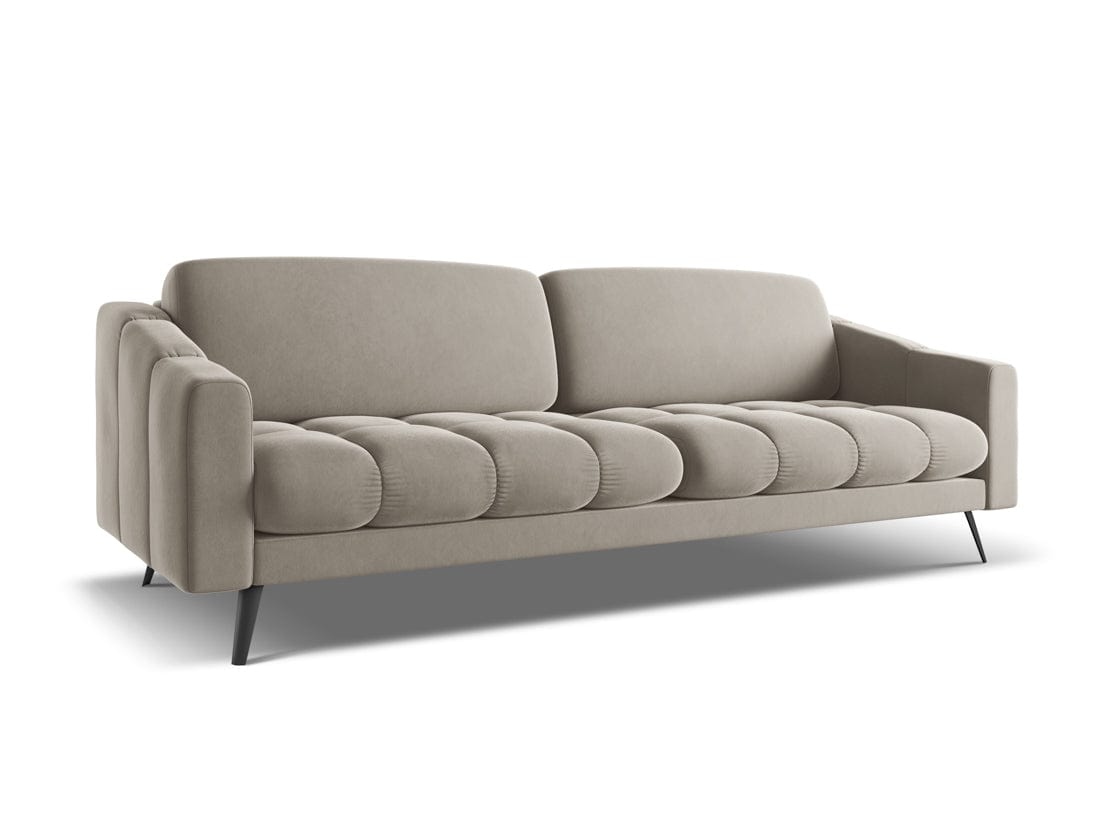 Makamii Canapea Fixa, 4 locuri, Tapitata cu Stofa, Nalu Velvet 4S-1, l238xA95xH80 cm