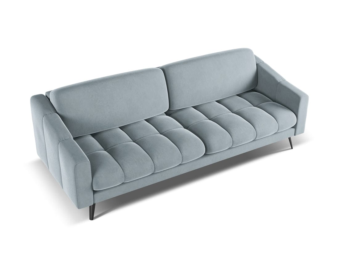 Makamii Canapea Fixa, 4 locuri, Tapitata cu Stofa, Nalu Velvet 4S-1, l238xA95xH80 cm