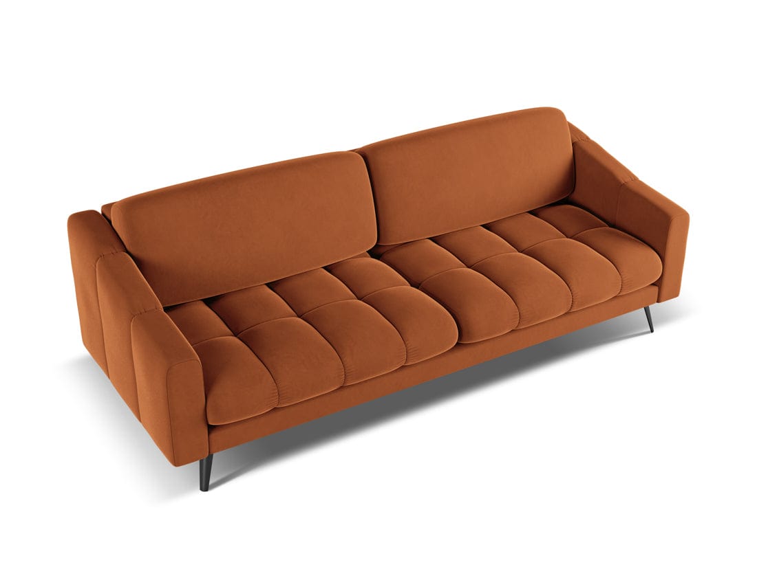 Makamii Canapea Fixa, 4 locuri, Tapitata cu Stofa, Nalu Velvet 4S-1, l238xA95xH80 cm