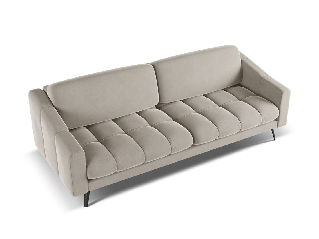 Makamii Canapea Fixa, 4 locuri, Tapitata cu Stofa, Nalu Velvet 4S-1, l238xA95xH80 cm