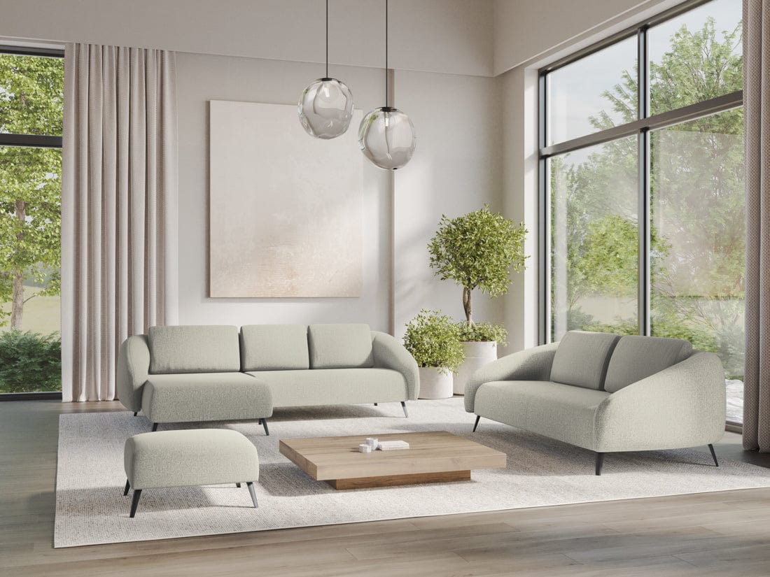 Makamii Canapea Fixa, 4 locuri, Tapitata cu Stofa, Nani 4S-5, l226xA99xH82 cm