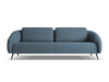 Makamii Canapea Fixa, 4 locuri, Tapitata cu Stofa, Nani 4S-C3 Albastru Denim / Negru, l226xA99xH82 cm
