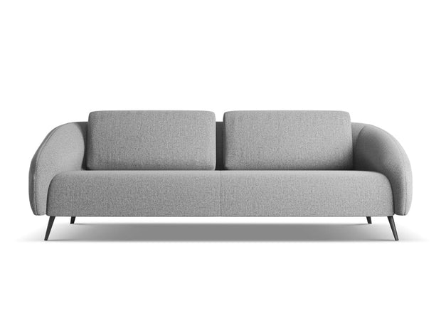 Makamii Canapea Fixa, 4 locuri, Tapitata cu Stofa, Nani 4S-C6 Gri Deschis / Negru, l226xA99xH82 cm