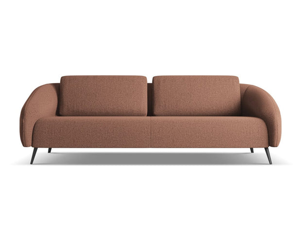 Makamii Canapea Fixa, 4 locuri, Tapitata cu Stofa, Nani 4S-C7 Caramiziu / Negru, l226xA99xH82 cm