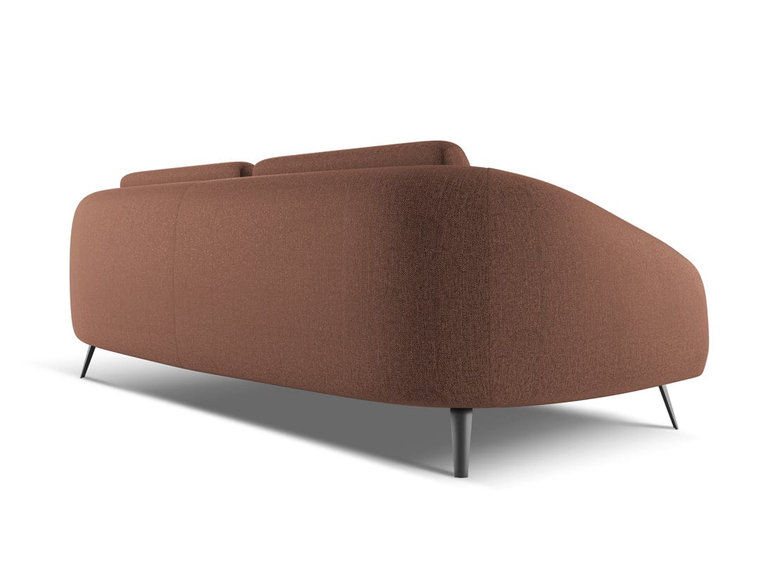 Makamii Canapea Fixa, 4 locuri, Tapitata cu Stofa, Nani 4S-C7 Caramiziu / Negru, l226xA99xH82 cm