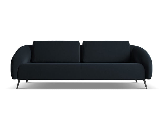 Makamii Canapea Fixa, 4 locuri, Tapitata cu Stofa, Nani Velvet 4S-C29 Albastru Royal / Negru, l226xA99xH82 cm