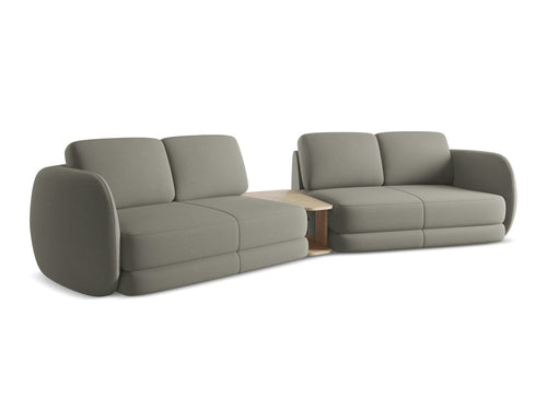 Makamii Canapea Fixa, 4 locuri, Tapitata cu Stofa si Masa de cafea Inclusa, Kiana 4S-7, l310xA104xH85 cm