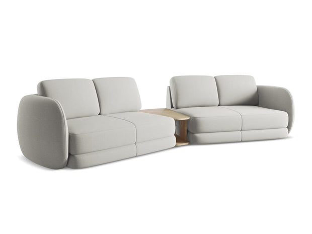 Makamii Canapea Fixa, 4 locuri, Tapitata cu Stofa si Masa de cafea Inclusa, Kiana 4S-7, l310xA104xH85 cm