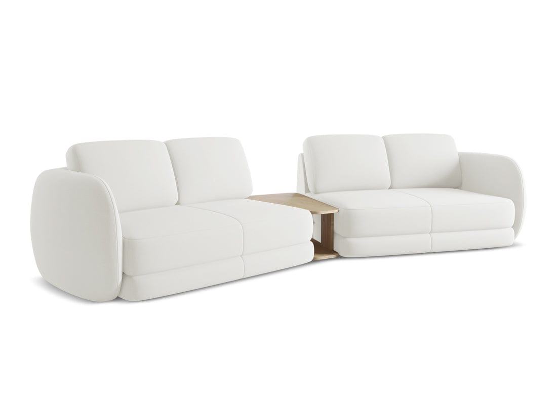 Makamii Canapea Fixa, 4 locuri, Tapitata cu Stofa si Masa de cafea Inclusa, Kiana 4S-7, l310xA104xH85 cm