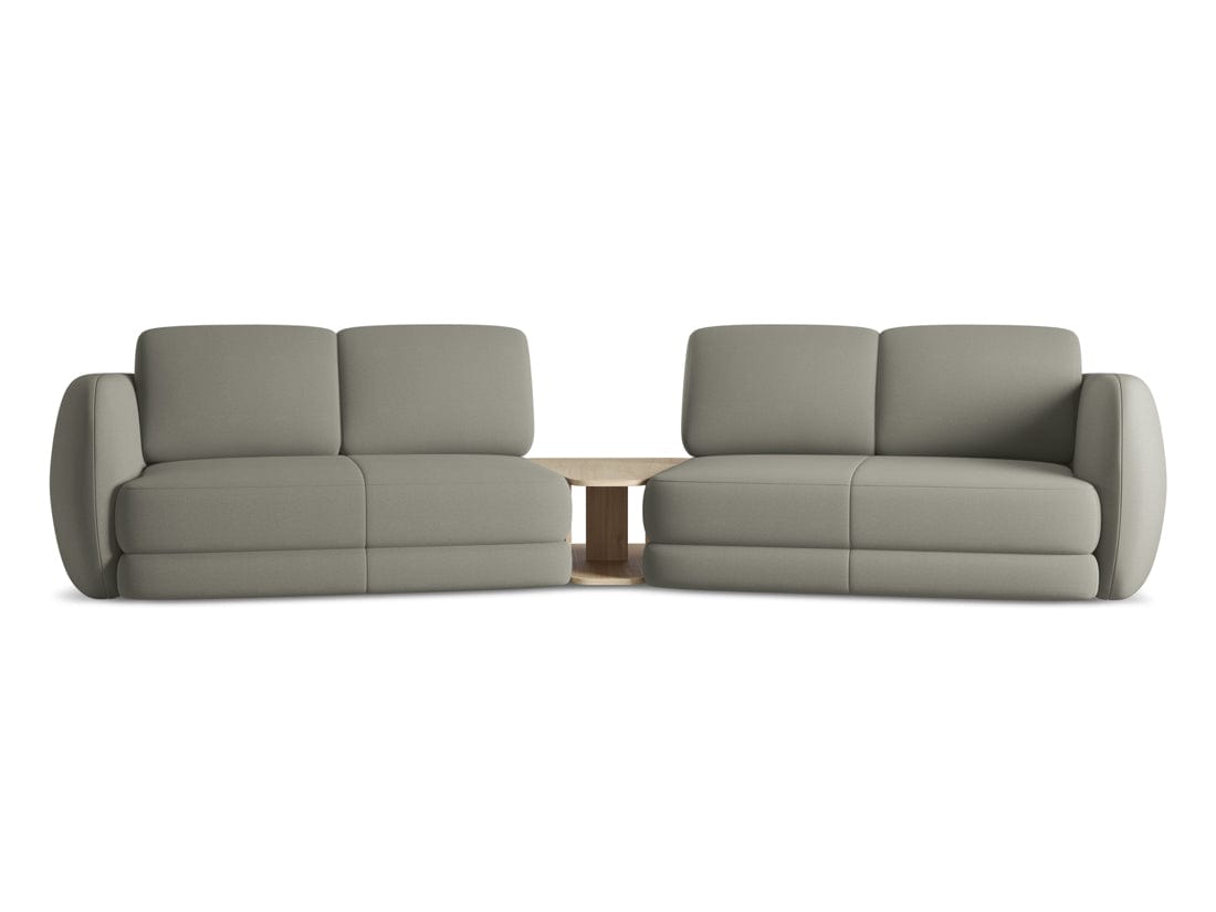 Makamii Canapea Fixa, 4 locuri, Tapitata cu Stofa si Masa de cafea Inclusa, Kiana 4S-7, l310xA104xH85 cm