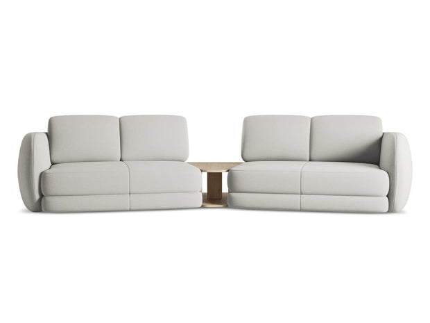 Makamii Canapea Fixa, 4 locuri, Tapitata cu Stofa si Masa de cafea Inclusa, Kiana 4S-7, l310xA104xH85 cm