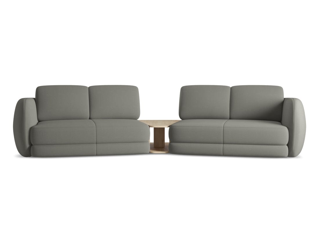 Makamii Canapea Fixa, 4 locuri, Tapitata cu Stofa si Masa de cafea Inclusa, Kiana 4S-7, l310xA104xH85 cm