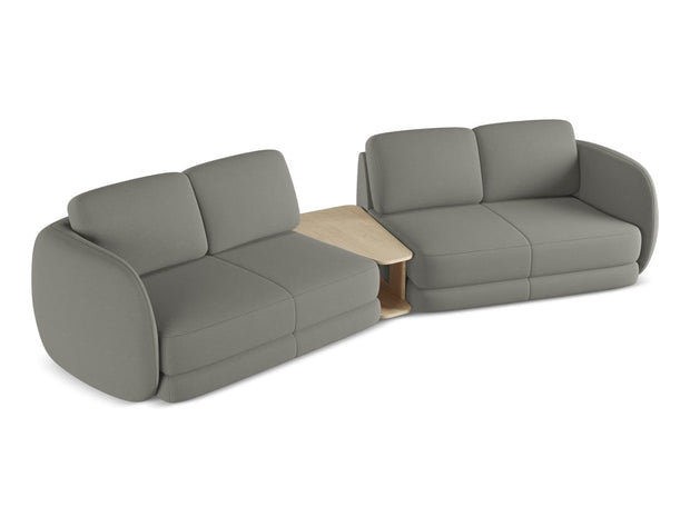 Makamii Canapea Fixa, 4 locuri, Tapitata cu Stofa si Masa de cafea Inclusa, Kiana 4S-7, l310xA104xH85 cm