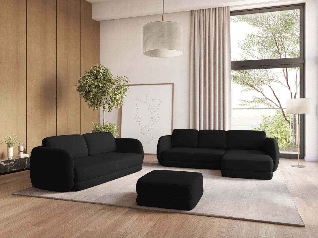 Makamii Canapea Fixa, 4 locuri, Tapitata cu Stofa si Masa de cafea Inclusa, Kiana 4S-7, l310xA104xH85 cm