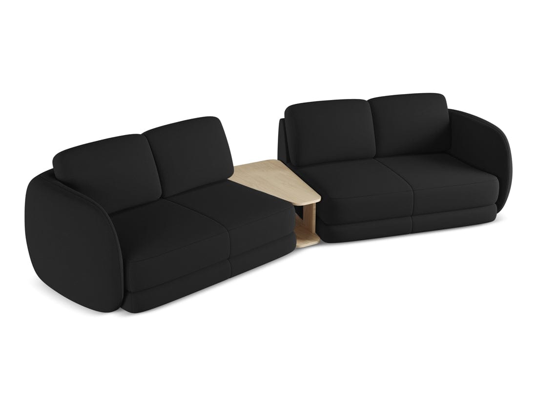 Makamii Canapea Fixa, 4 locuri, Tapitata cu Stofa si Masa de cafea Inclusa, Kiana 4S-7, l310xA104xH85 cm