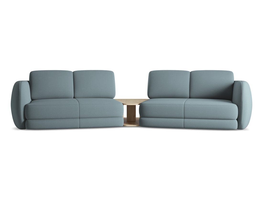 Makamii Canapea Fixa, 4 locuri, Tapitata cu Stofa si Masa de cafea Inclusa, Kiana 4S-7, l310xA104xH85 cm