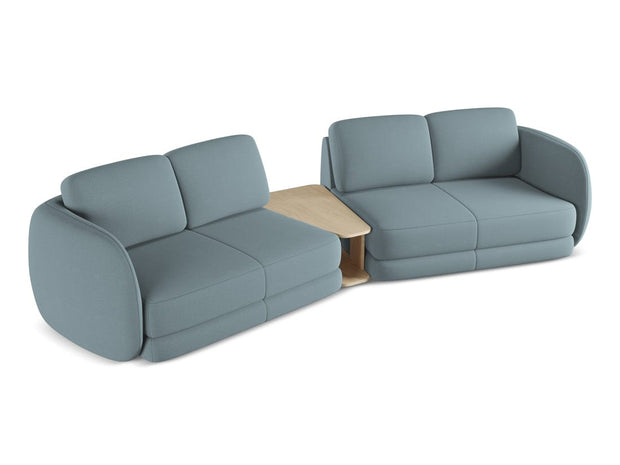 Makamii Canapea Fixa, 4 locuri, Tapitata cu Stofa si Masa de cafea Inclusa, Kiana 4S-7, l310xA104xH85 cm