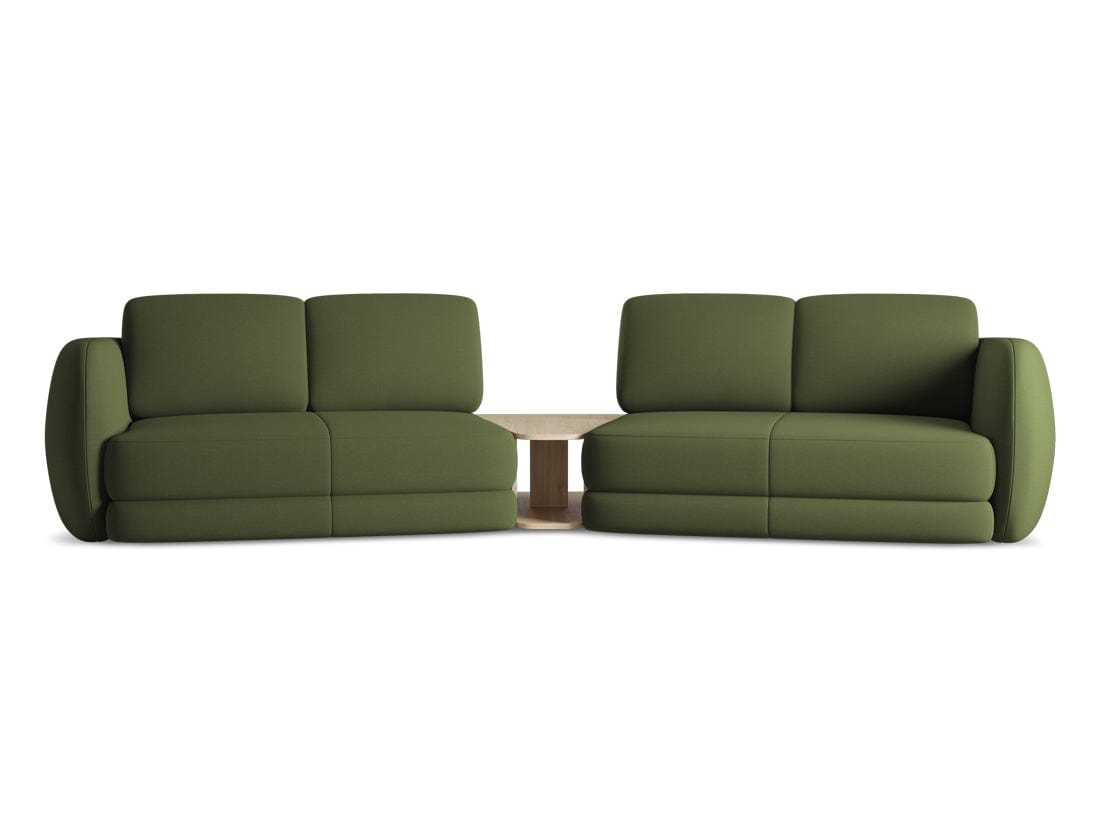 Makamii Canapea Fixa, 4 locuri, Tapitata cu Stofa si Masa de cafea Inclusa, Kiana 4S-7, l310xA104xH85 cm