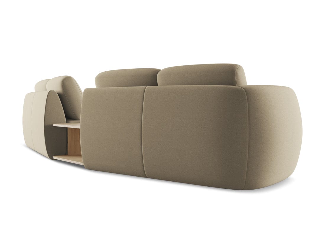 Makamii Canapea Fixa, 4 locuri, Tapitata cu Stofa si Masa de cafea Inclusa, Kiana 4S-7, l310xA104xH85 cm