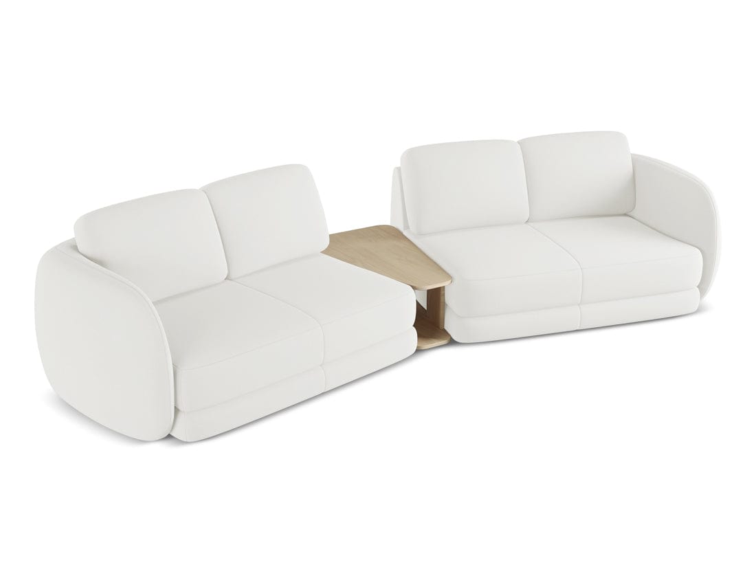 Makamii Canapea Fixa, 4 locuri, Tapitata cu Stofa si Masa de cafea Inclusa, Kiana 4S-7, l310xA104xH85 cm