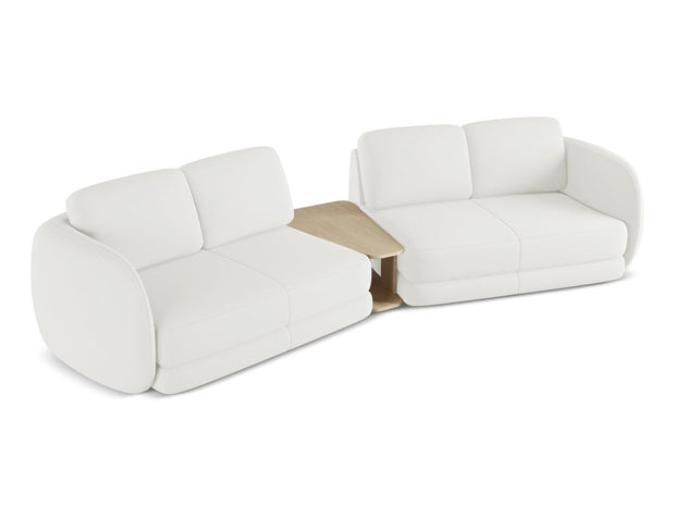 Makamii Canapea Fixa, 4 locuri, Tapitata cu Stofa si Masa de cafea Inclusa, Kiana 4S-7, l310xA104xH85 cm