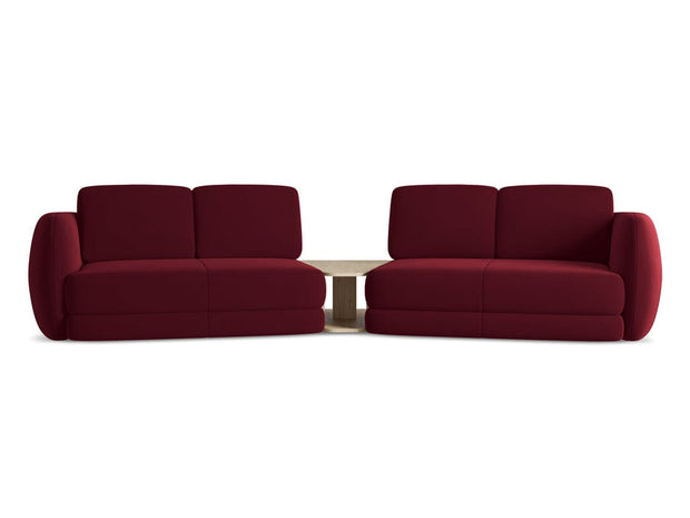 Makamii Canapea Fixa, 4 locuri, Tapitata cu Stofa si Masa de cafea Inclusa, Kiana Velvet 4S-3, l310xA104xH85 cm