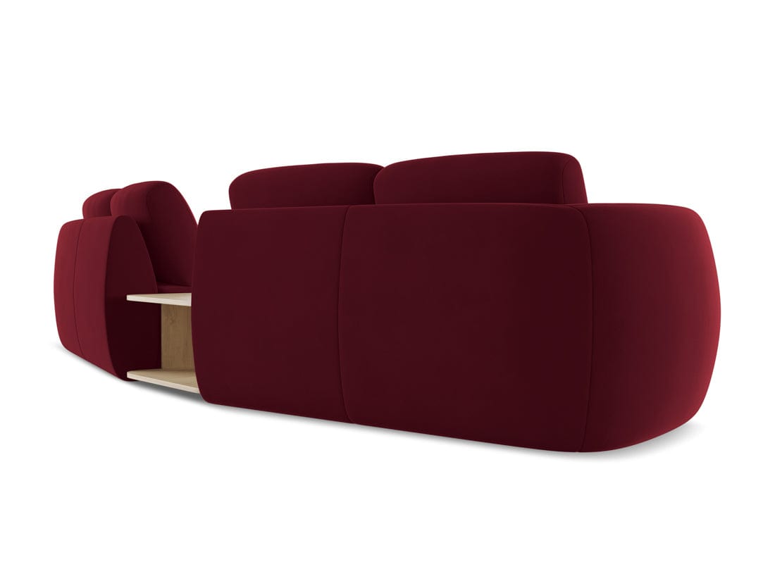 Makamii Canapea Fixa, 4 locuri, Tapitata cu Stofa si Masa de cafea Inclusa, Kiana Velvet 4S-3, l310xA104xH85 cm