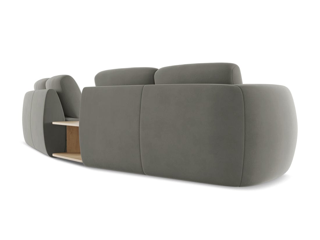 Makamii Canapea Fixa, 4 locuri, Tapitata cu Stofa si Masa de cafea Inclusa, Kiana Velvet 4S-3, l310xA104xH85 cm