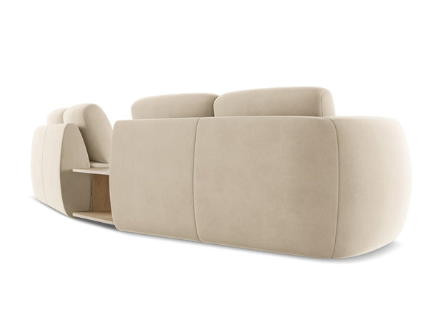 Makamii Canapea Fixa, 4 locuri, Tapitata cu Stofa si Masa de cafea Inclusa, Kiana Velvet 4S-3, l310xA104xH85 cm