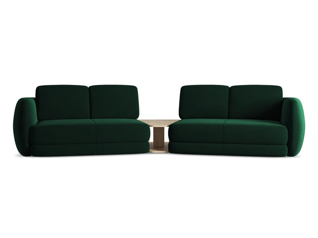 Makamii Canapea Fixa, 4 locuri, Tapitata cu Stofa si Masa de cafea Inclusa, Kiana Velvet 4S-3, l310xA104xH85 cm