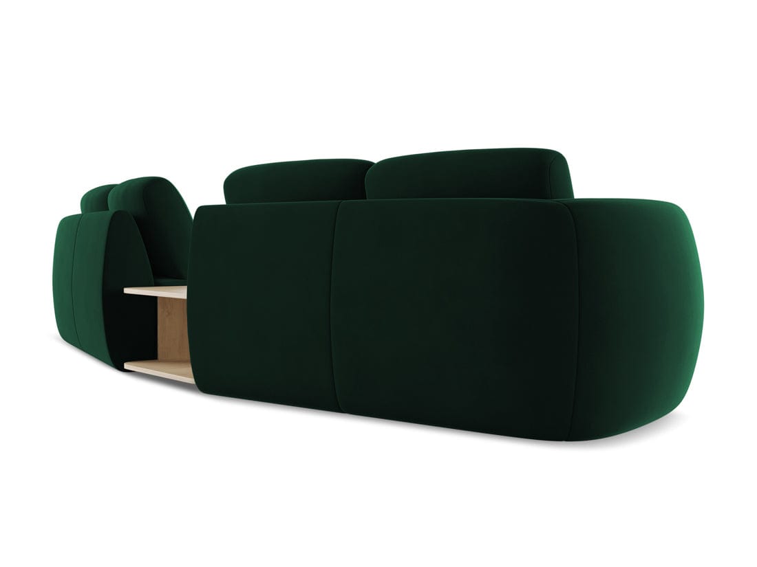 Makamii Canapea Fixa, 4 locuri, Tapitata cu Stofa si Masa de cafea Inclusa, Kiana Velvet 4S-3, l310xA104xH85 cm