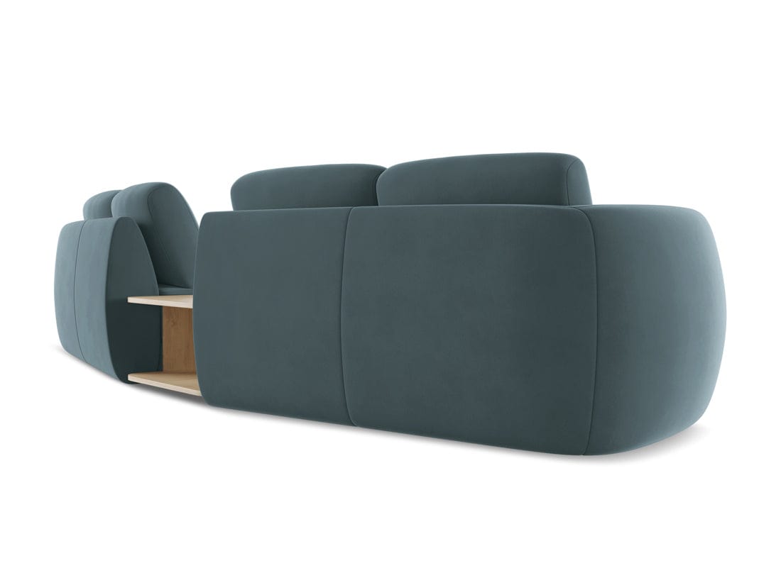 Makamii Canapea Fixa, 4 locuri, Tapitata cu Stofa si Masa de cafea Inclusa, Kiana Velvet 4S-3, l310xA104xH85 cm