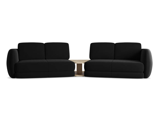 Makamii Canapea Fixa, 4 locuri, Tapitata cu Stofa si Masa de cafea Inclusa, Kiana Velvet 4S-3, l310xA104xH85 cm