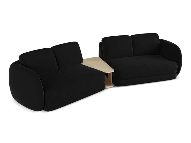 Makamii Canapea Fixa, 4 locuri, Tapitata cu Stofa si Masa de cafea Inclusa, Kiana Velvet 4S-3, l310xA104xH85 cm