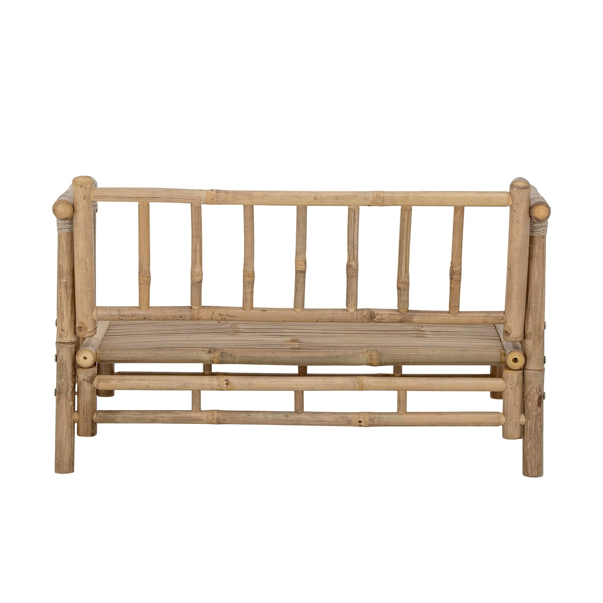 Bloomingville Canapea Fixa pentru copii, 2 locuri, Tapita cu Stofa, Mini Sole Natural, l89xA45xH55 cm