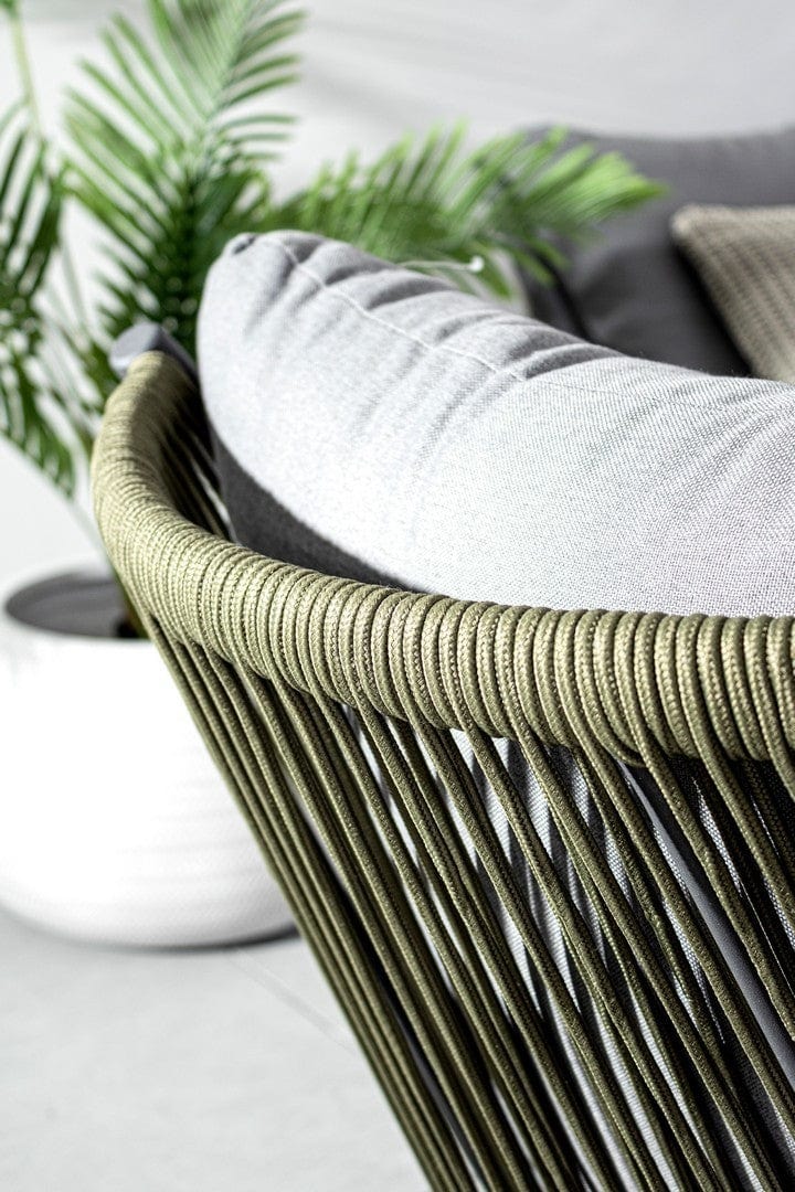 Canapea fixa pentru gradina / terasa, din aluminiu, cu perne detasabile, 2 locuri, Aloha Gri / Antracit, l144,5xA80xH86 cm (4)