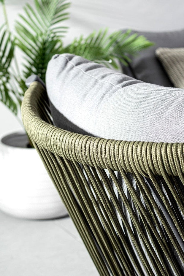 Canapea fixa pentru gradina / terasa, din aluminiu, cu perne detasabile, 2 locuri, Aloha Gri / Antracit, l144,5xA80xH86 cm (4)