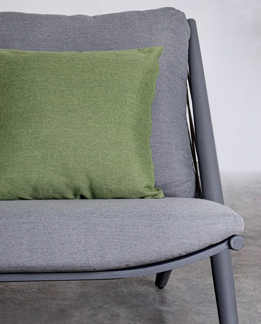 Canapea fixa pentru gradina / terasa, din aluminiu, cu perne detasabile, 2 locuri, Aloha Gri / Antracit, l144,5xA80xH86 cm (5)