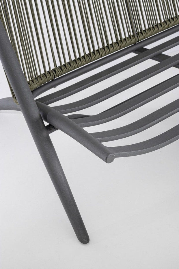 Canapea fixa pentru gradina / terasa, din aluminiu, cu perne detasabile, 2 locuri, Aloha Gri / Antracit, l144,5xA80xH86 cm (6)