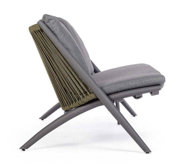 Canapea fixa pentru gradina / terasa, din aluminiu, cu perne detasabile, 2 locuri, Aloha Gri / Antracit, l144,5xA80xH86 cm (11)