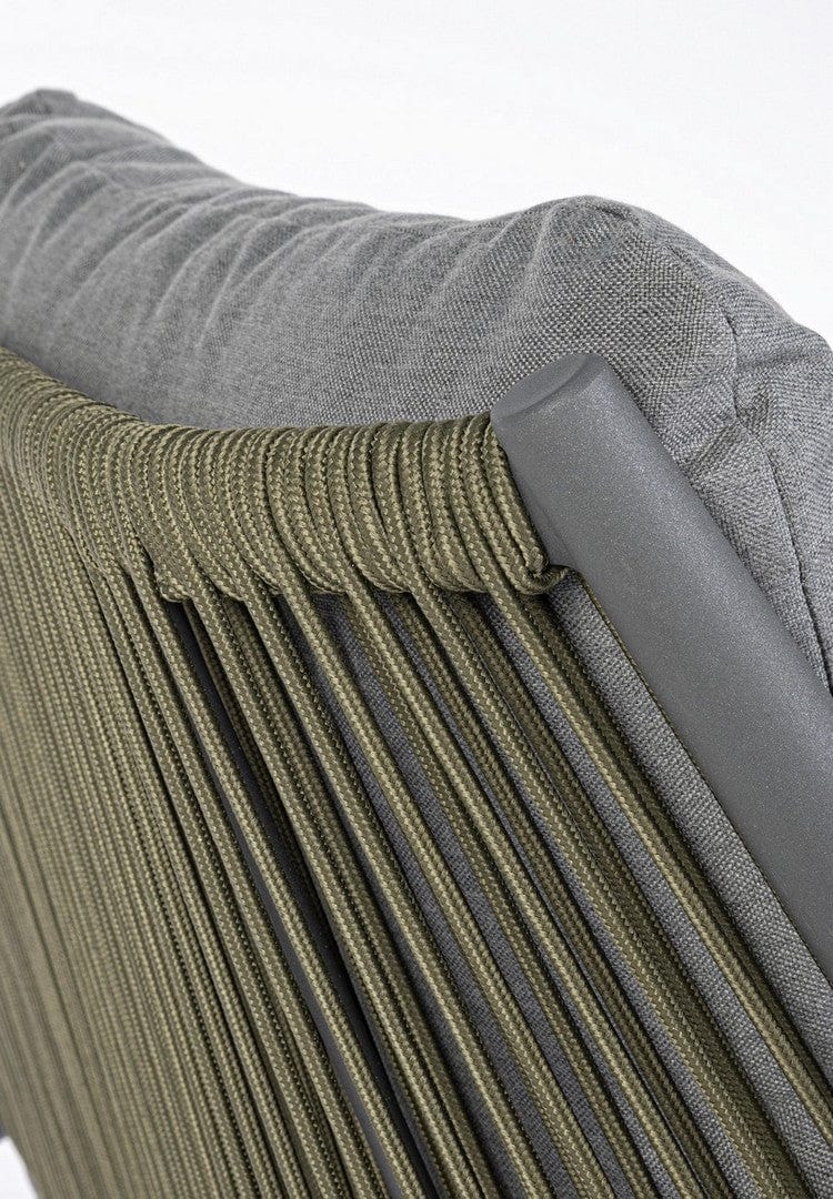 Canapea fixa pentru gradina / terasa, din aluminiu, cu perne detasabile, 2 locuri, Aloha Gri / Antracit, l144,5xA80xH86 cm (12)