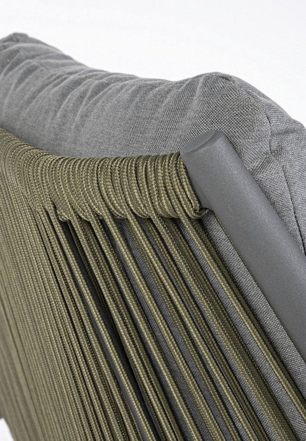 Canapea fixa pentru gradina / terasa, din aluminiu, cu perne detasabile, 2 locuri, Aloha Gri / Antracit, l144,5xA80xH86 cm (12)